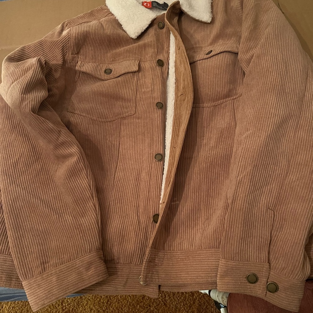 Mens Corduroy XL Coat With Fleece Lining…